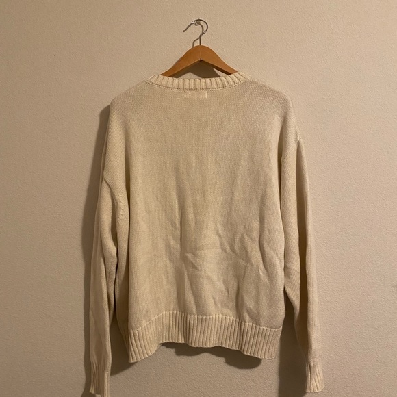 New Sicko White Bad Case of Stripes Knut Sweater with Chest Pocket Size Large - Picture 2 of 11